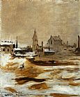 Effect Canvas Paintings - Effect of Snow at Petit-Montrouge